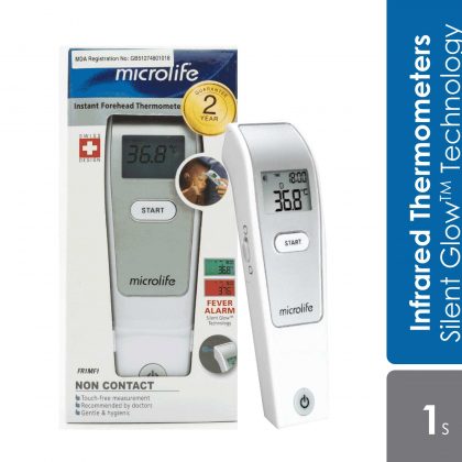 Microlife IR Forehead Thermometer FR1MF1, Digital Non Contact Thermometer, Infrared Thermometer